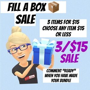 Bundle to save 3/$15 sale items $15 or less